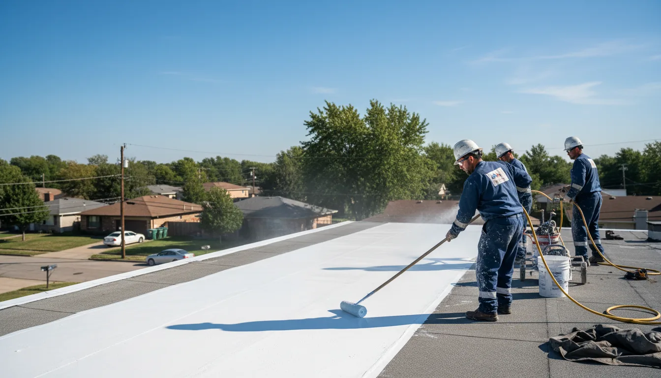 Commercial roof coating in Chappell Hill, TX near me